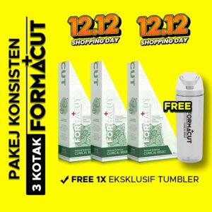 PAKEJ KONSISTEN ( 3 KOTAK FORMACUT + FREE TUMBLER EXCLUSIVE )